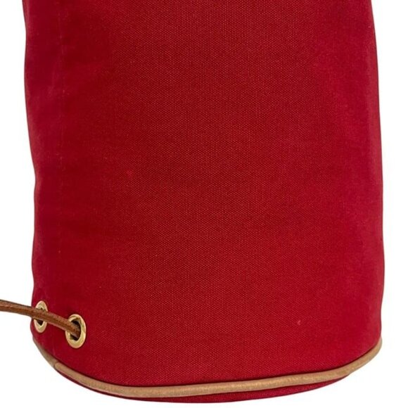 Hermes Draw String Backpack Porochon Mimir PM Red Cotton main image 7